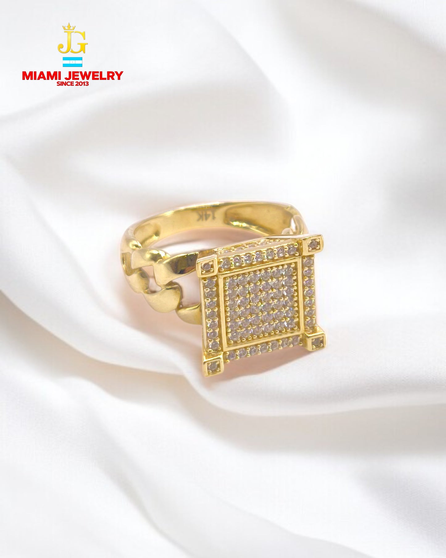 14k yellow gold wedding ring for women.