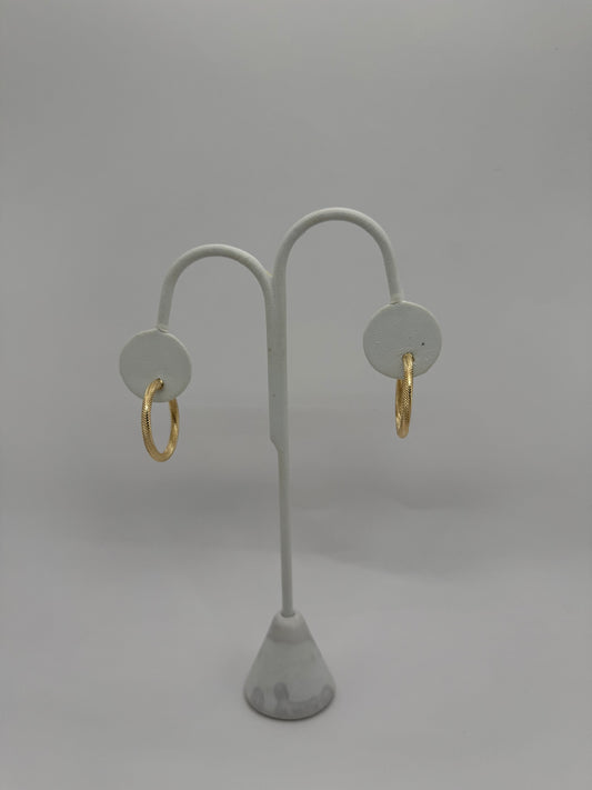 14K Gold Semi-Solid Earring