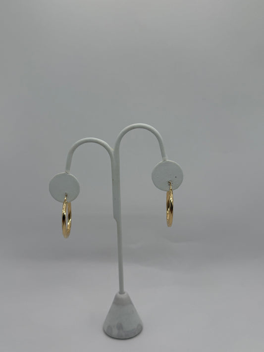 14K Gold Semi-Solid Earring