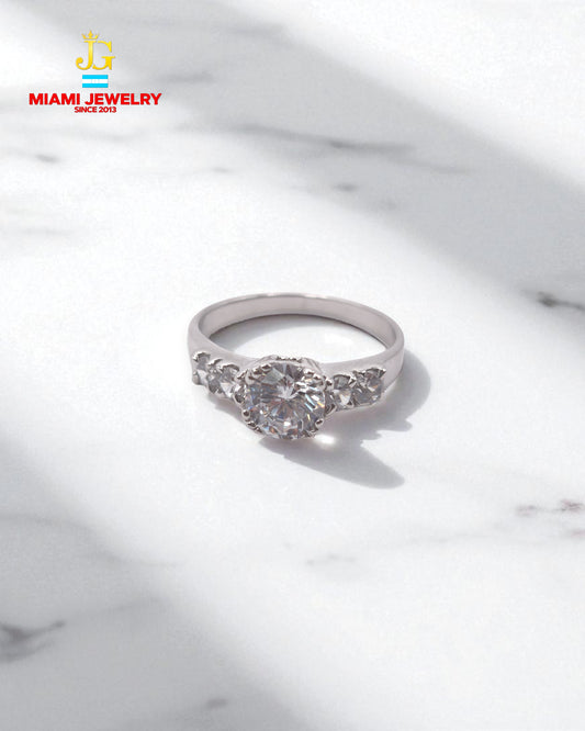 14k white gold wedding ring for women.