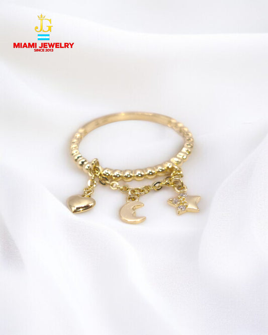 14k yellow gold pendants ring