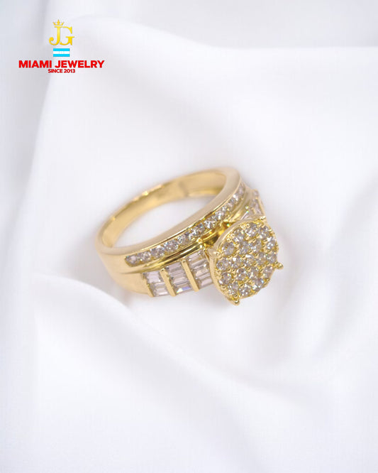 14k yellow gold wedding ring for women.