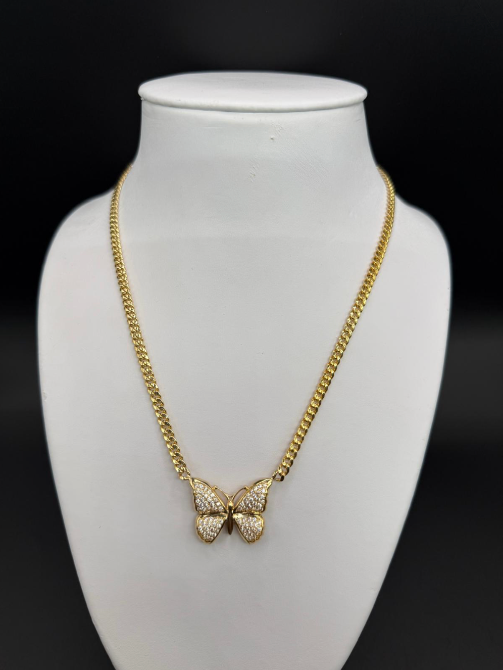 14k Gold with butterfly pendant