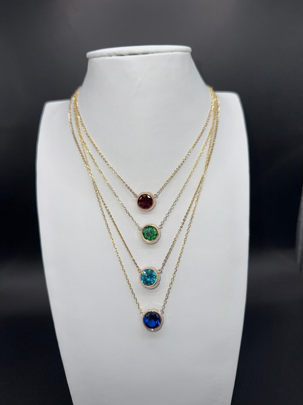 14K Gold Necklace with Birthstone