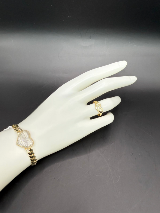 14K Gold Semi-Solid Bracelet (7 in)